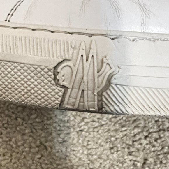 $795 Authentic MONCLER Made in Romania Men's White Leather Low Trainers Sz.43.5 - Picture 11 of 16